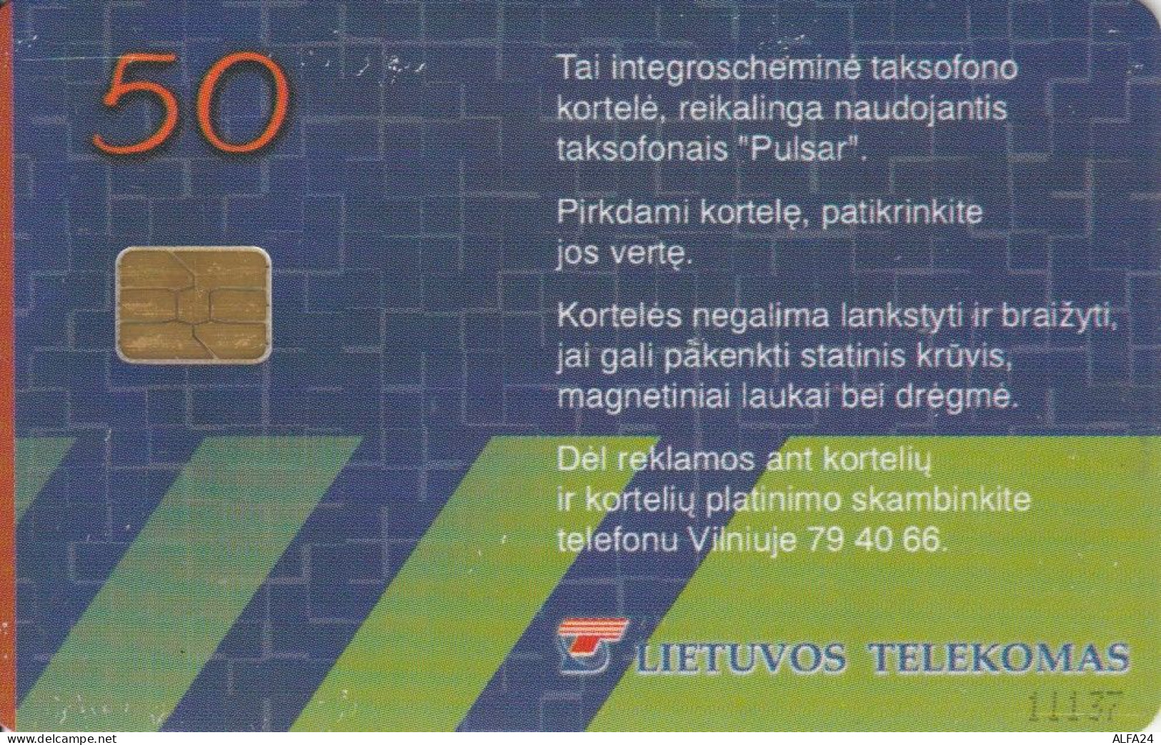 PHONE CARD LITUANIA  (E108.26.3 - Litauen