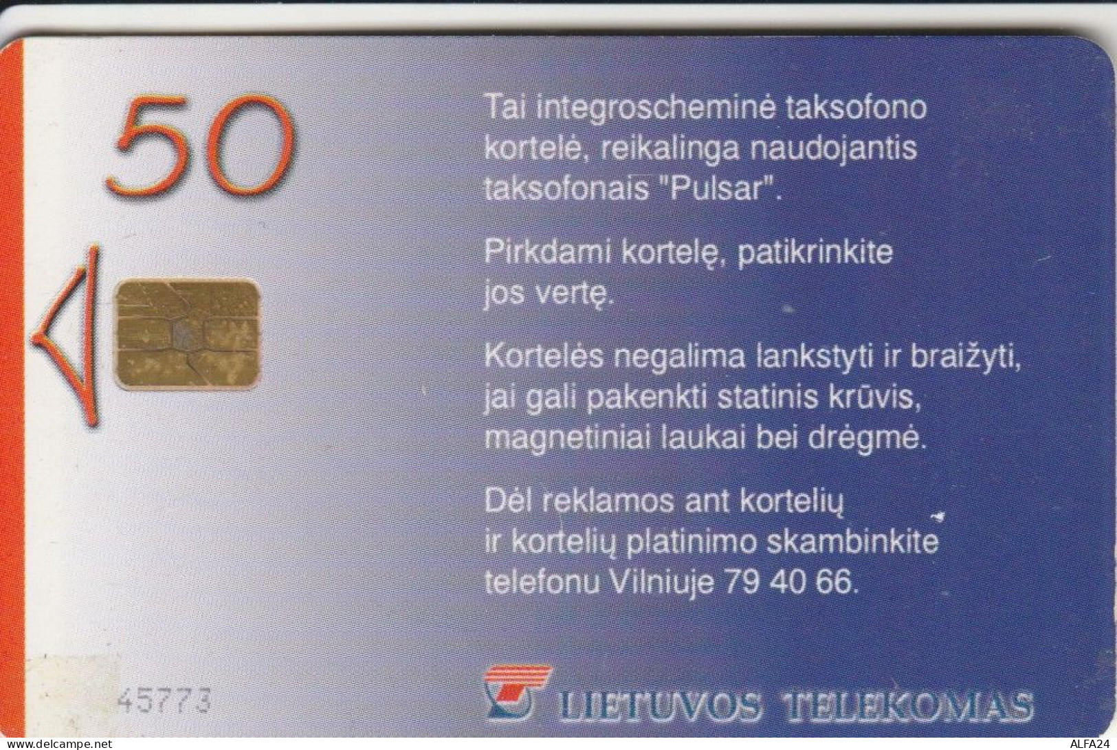 PHONE CARD LITUANIA  (E108.25.1 - Litauen