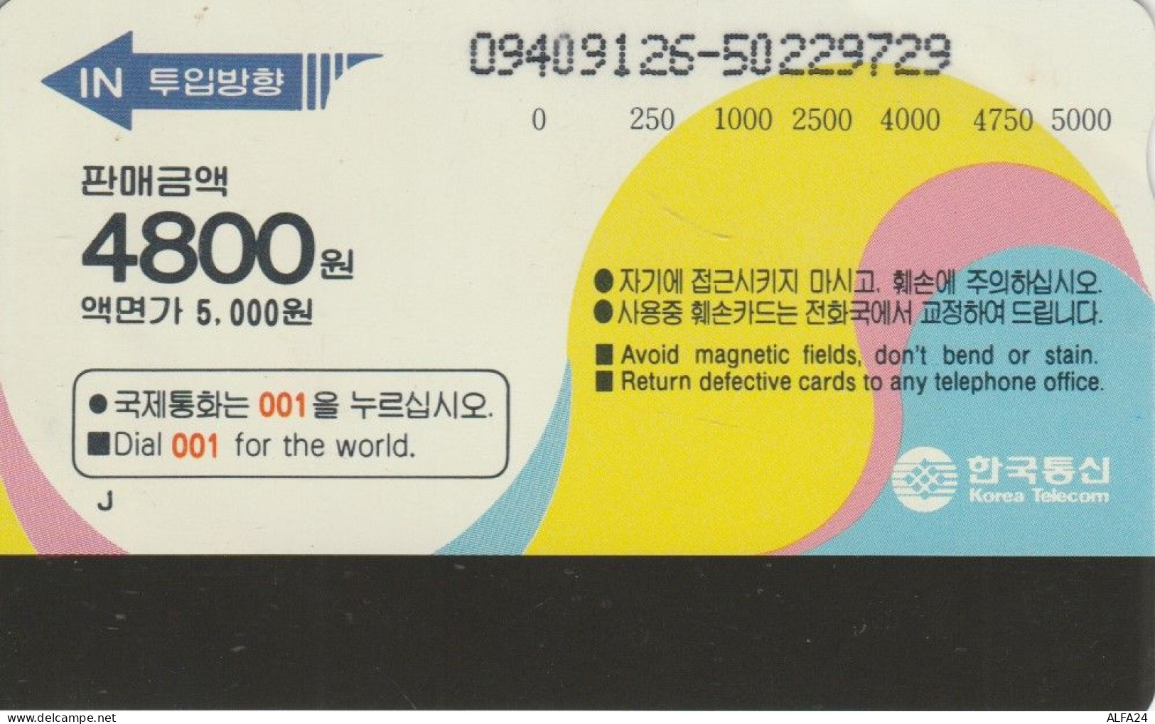 PHONE CARD COREA SUD  (E108.16.9 - Corée Du Sud