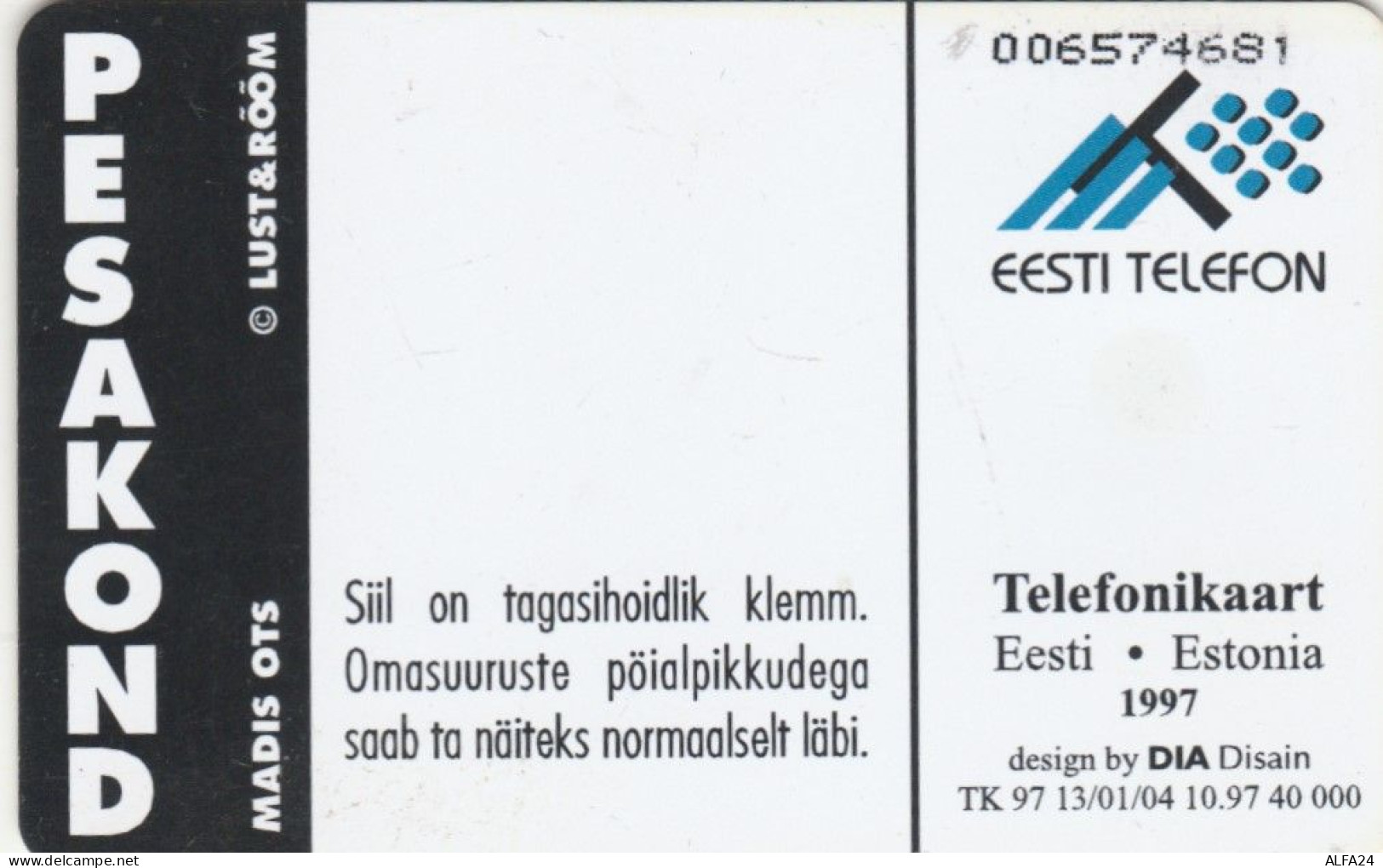 PHONE CARD ESTONIA  (E108.15.8 - Estland