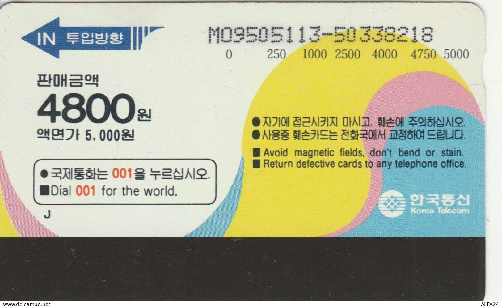 PHONE CARD COREA SUD  (E108.15.1 - Corea Del Sud