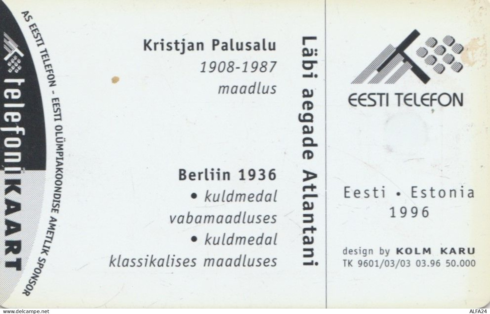 PHONE CARD ESTONIA  (E108.13.6 - Estland