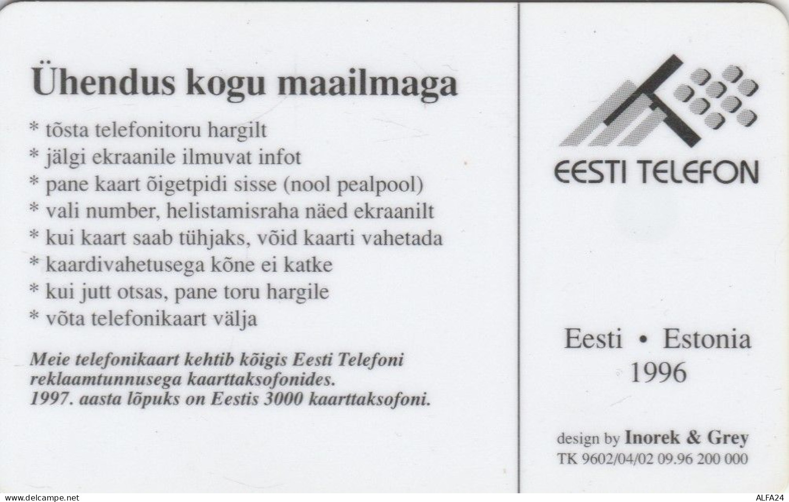 PHONE CARD ESTONIA  (E108.13.3 - Estonia