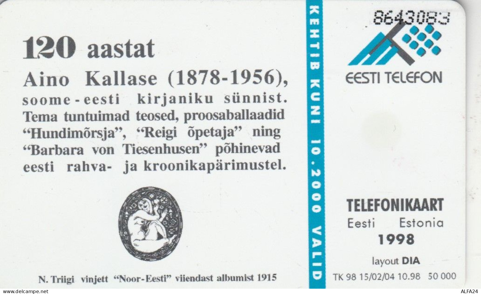 PHONE CARD ESTONIA  (E108.13.9 - Estonia