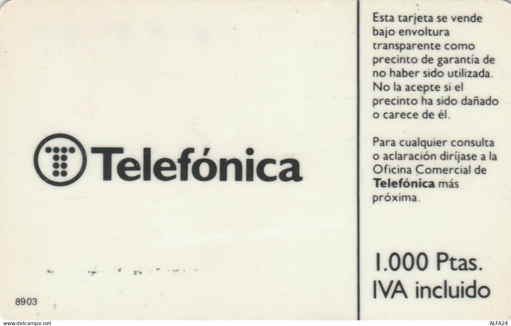 PHONE CARD SPAGNA 1989  (E108.11.10 - Commemorative Advertisment