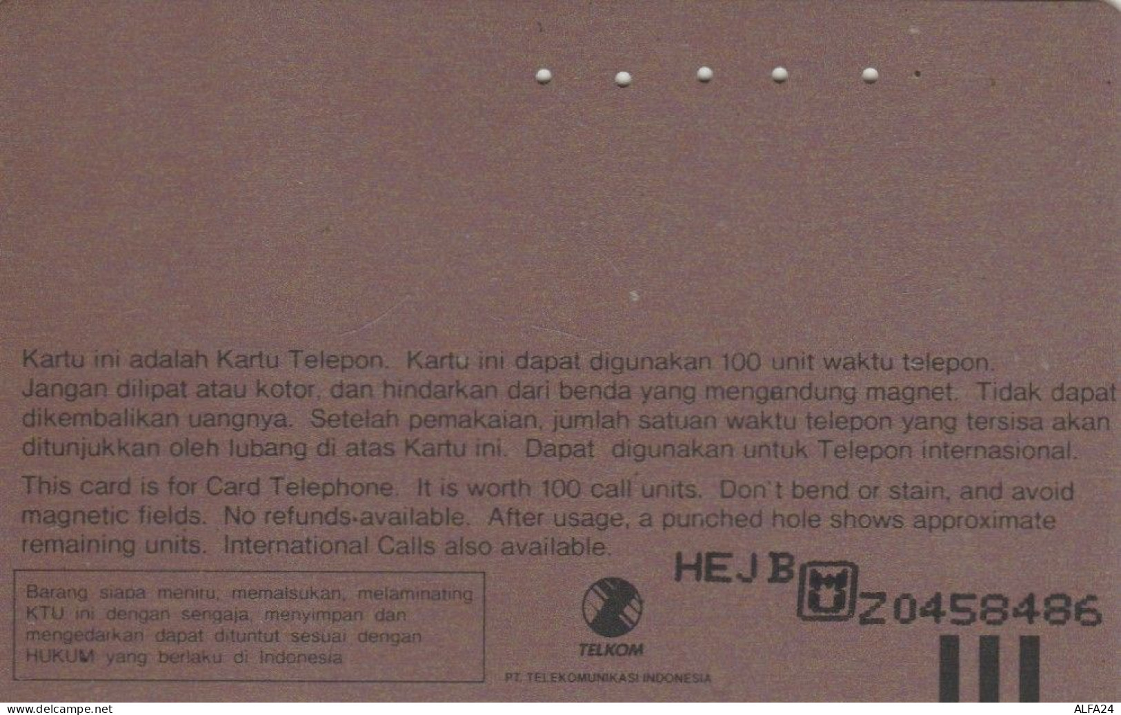 PHONE CARD INDONESIA  (E108.6.1 - Indonésie