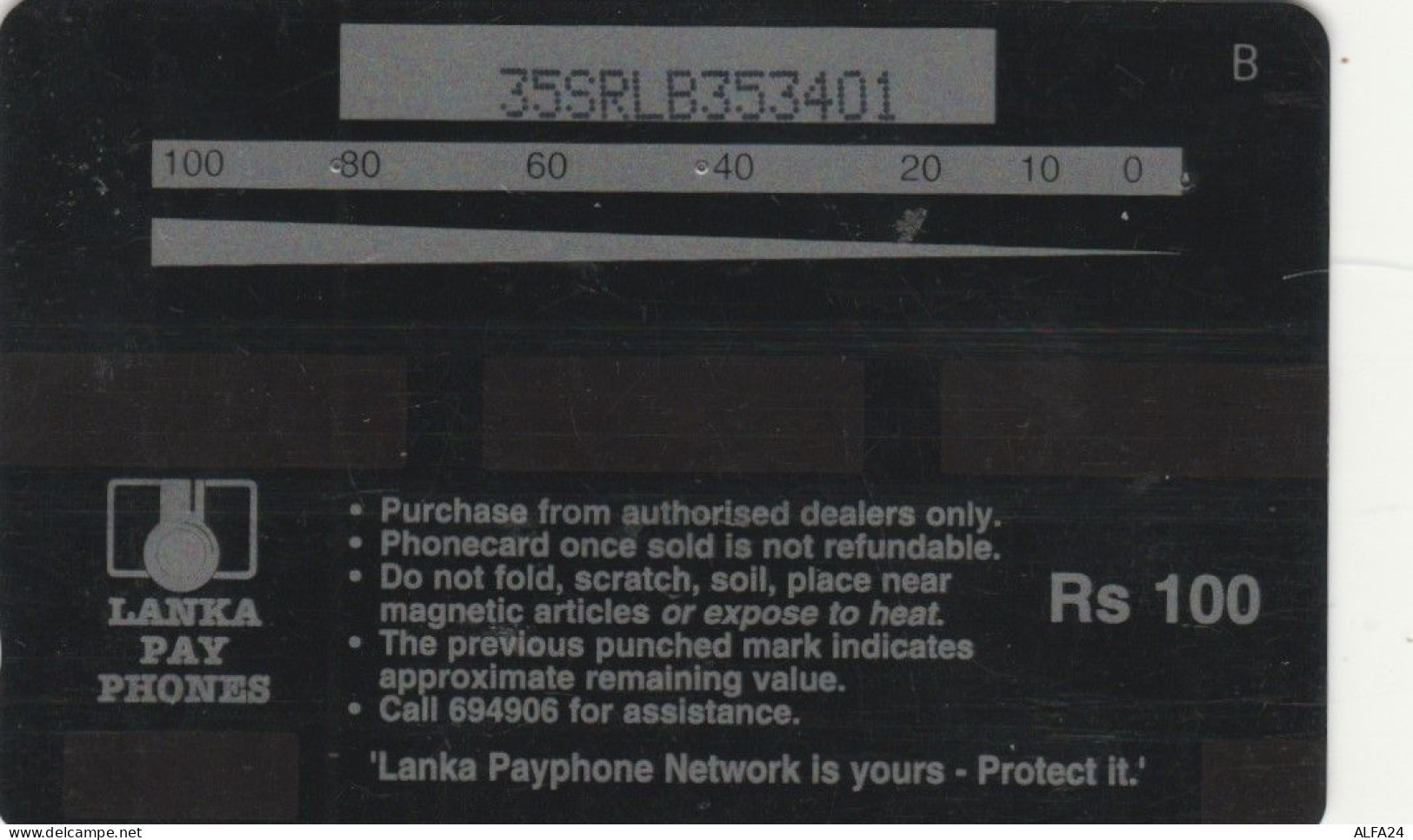 PHONE CARD SRI LANKA  (E108.2.10 - Sri Lanka (Ceilán)