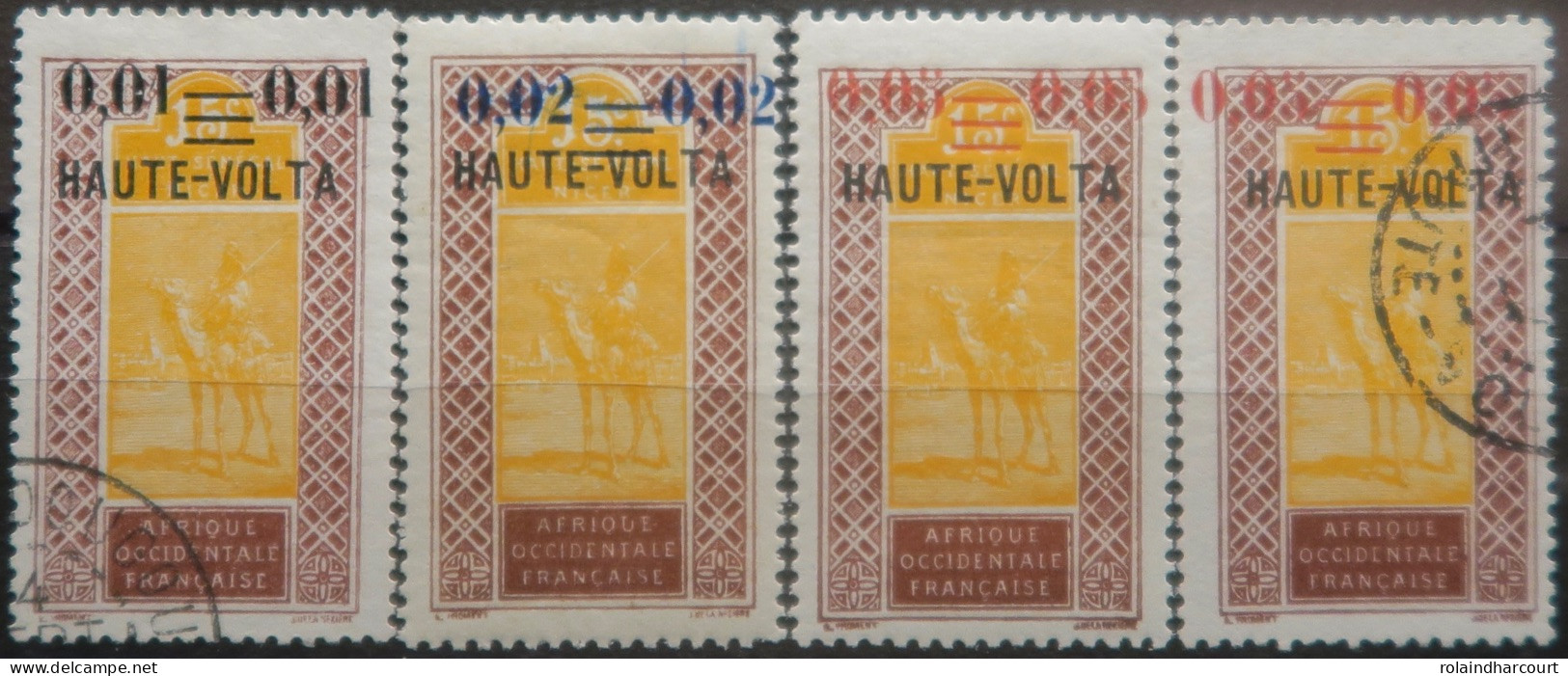 LP3972/341 - 1922 - COLONIES FRANÇAISES - HAUTE VOLTA - SERIE COMPLETE - N°18 à 20 NEUFS*(2t)/oblitérés(2t) - Unused Stamps