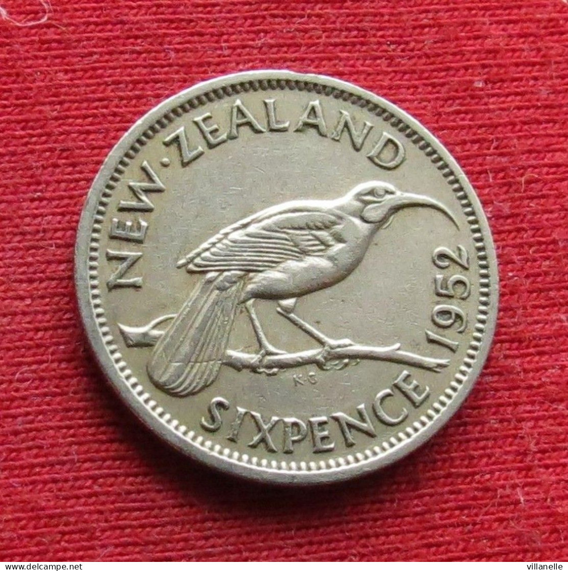 New Zealand 6 Pence 1952 KM# 16 *V2T Sixpence  Nova Zelandia Nuova Zelanda Nouvelle Zelande Six 6 D - Nueva Zelanda