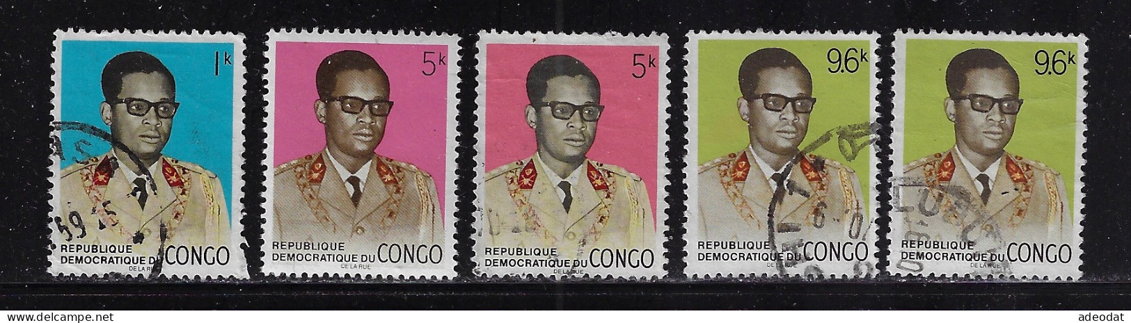 CONGO DEMOCRATIC REP. 1969  SCOTT #647,650,652 USED - Afgestempeld