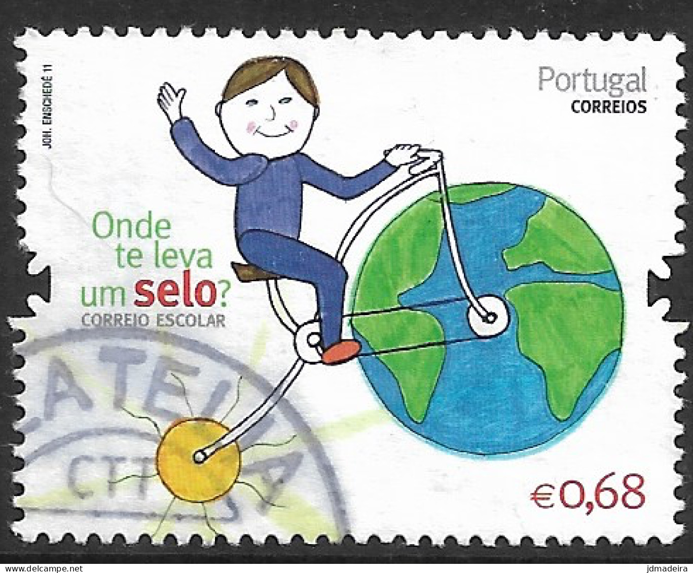 Portugal – 2011 School Mail 0,68 Used Stamp - Usati