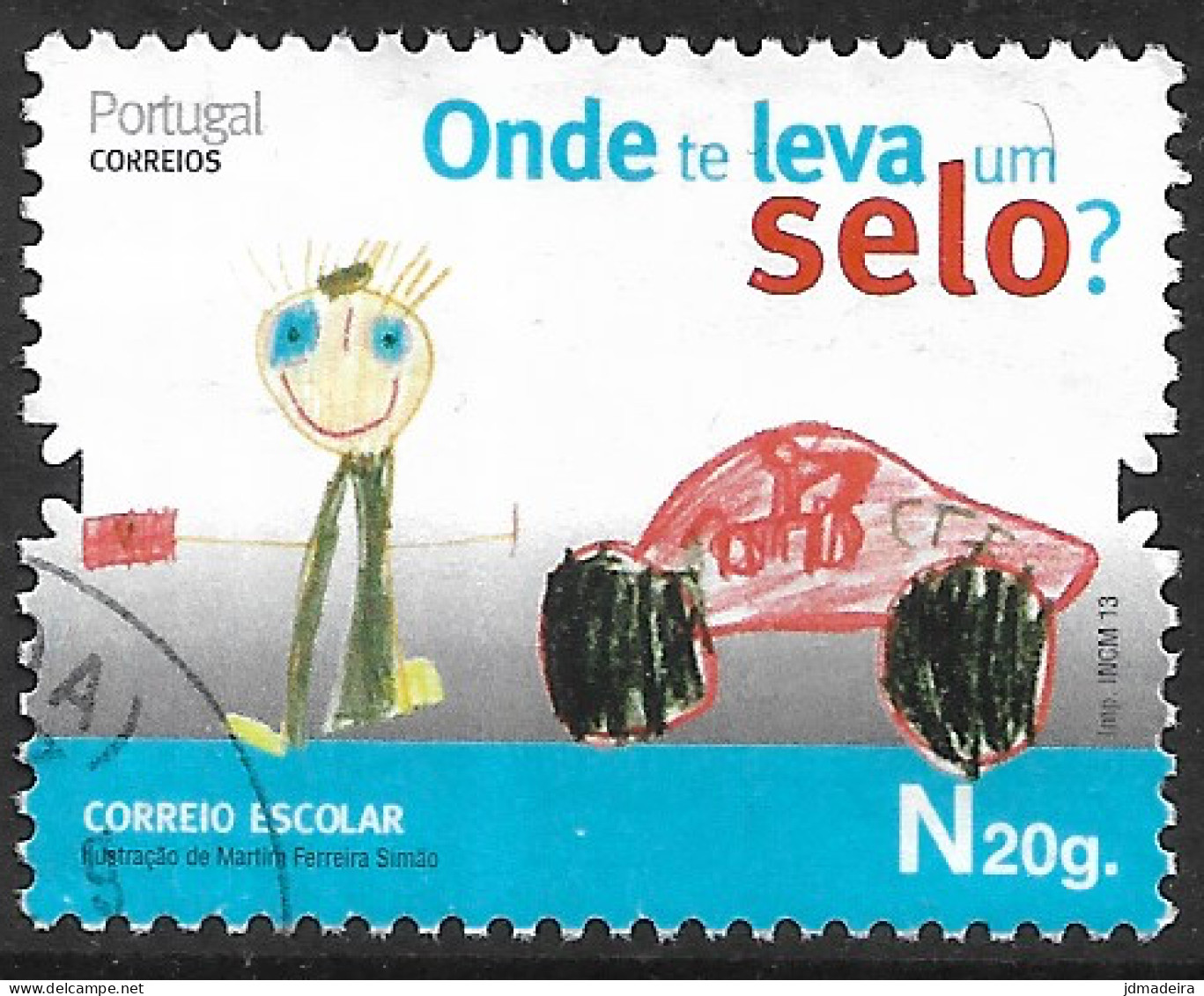 Portugal – 2013 School Mail N20 Used Stamp - Oblitérés