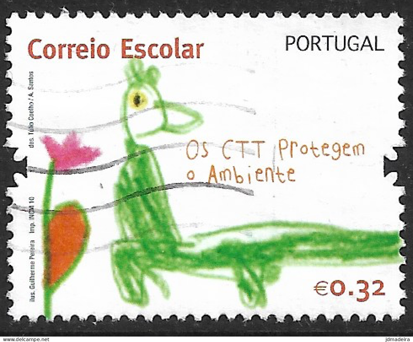 Portugal – 2010 School Mail 0,32 Used Stamp - Gebruikt