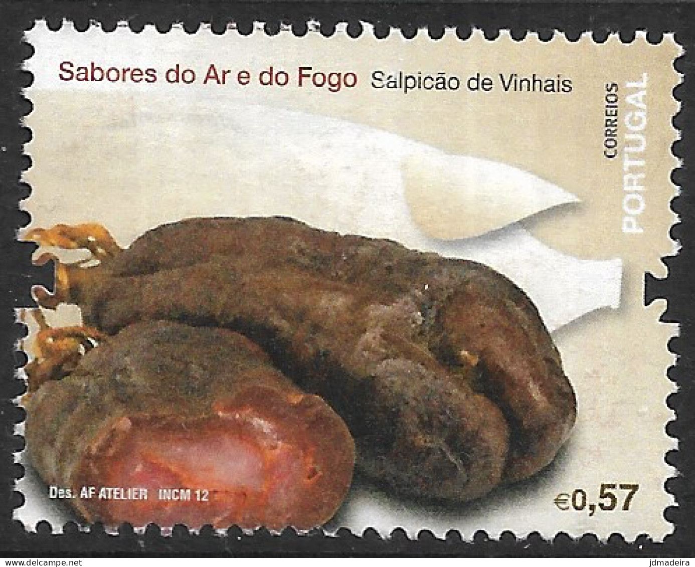 Portugal – 2012 Sausages 0,57 Used Stamp - Used Stamps