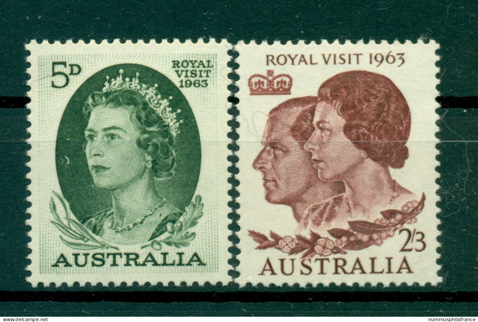 Australie 1963 - Y & T N. 284/85 - Visite Royale (Michel N. 323/24) - Neufs