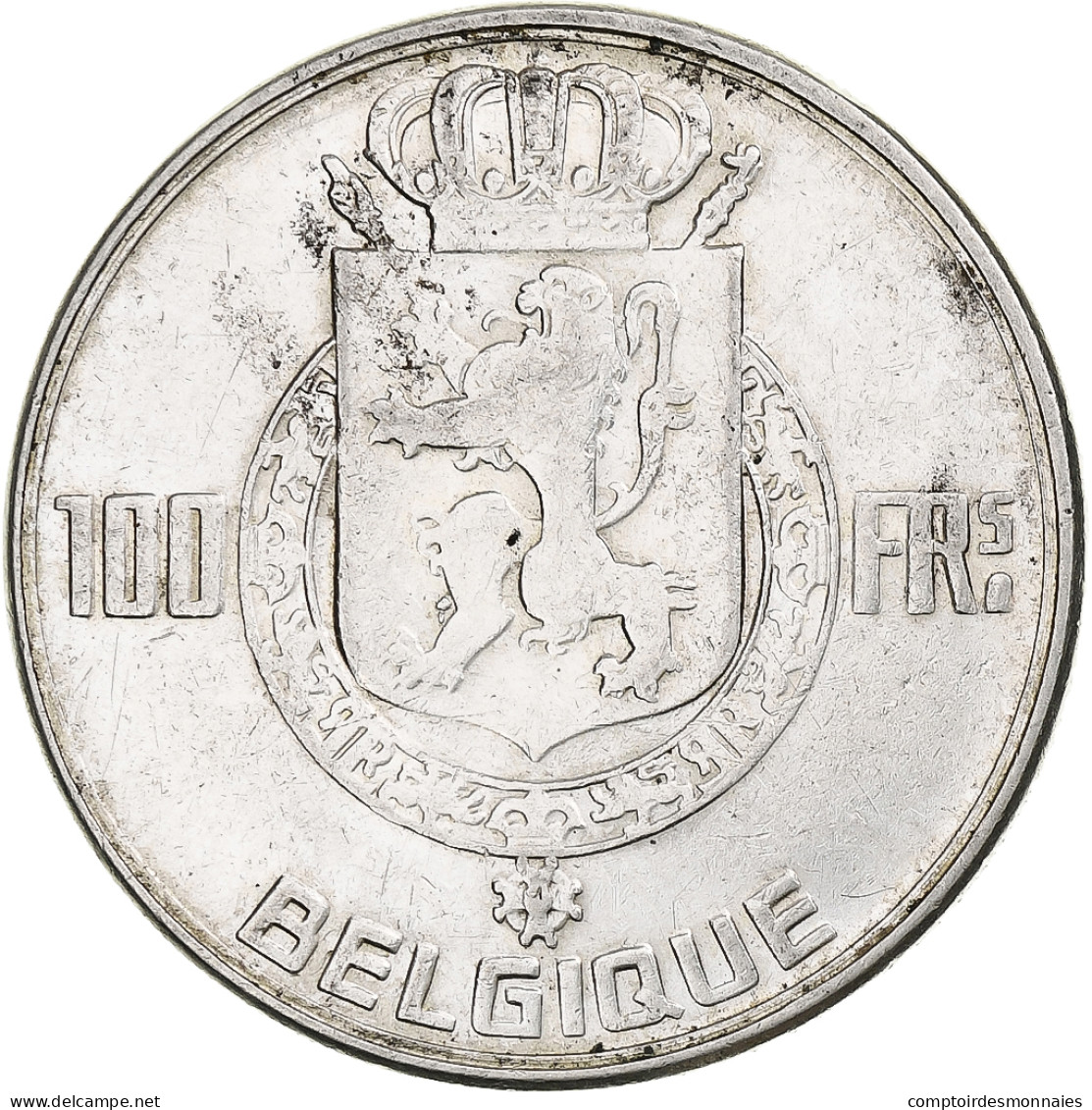 Belgique, Régence Prince Charles, 100 Francs, 100 Frank, 1950, Argent, TTB+ - 100 Francs