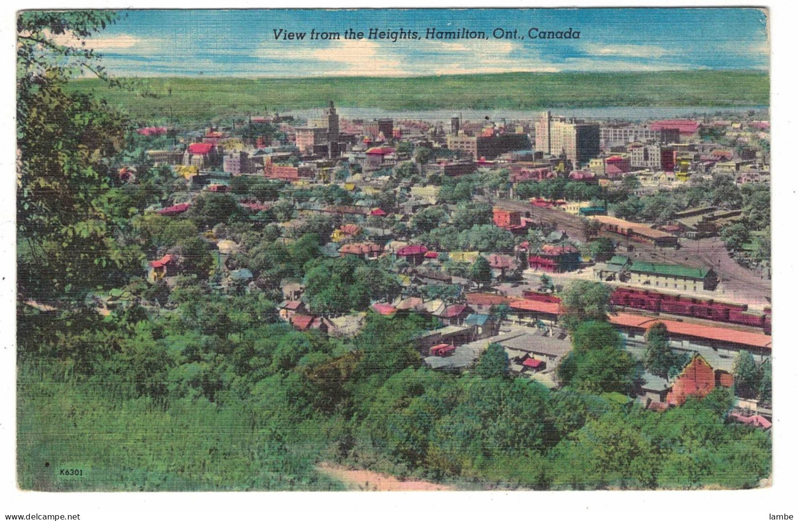 HAMILTON - Ontario - View From The Heights - Linen -1954 - Hamilton