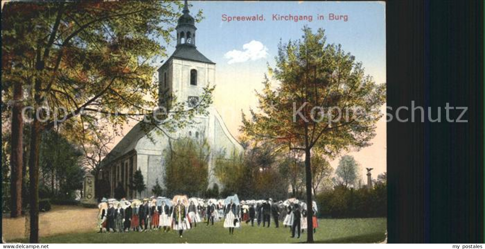 42215941 Burg Spreewald Kirchgang Burg - Burg (Spreewald)