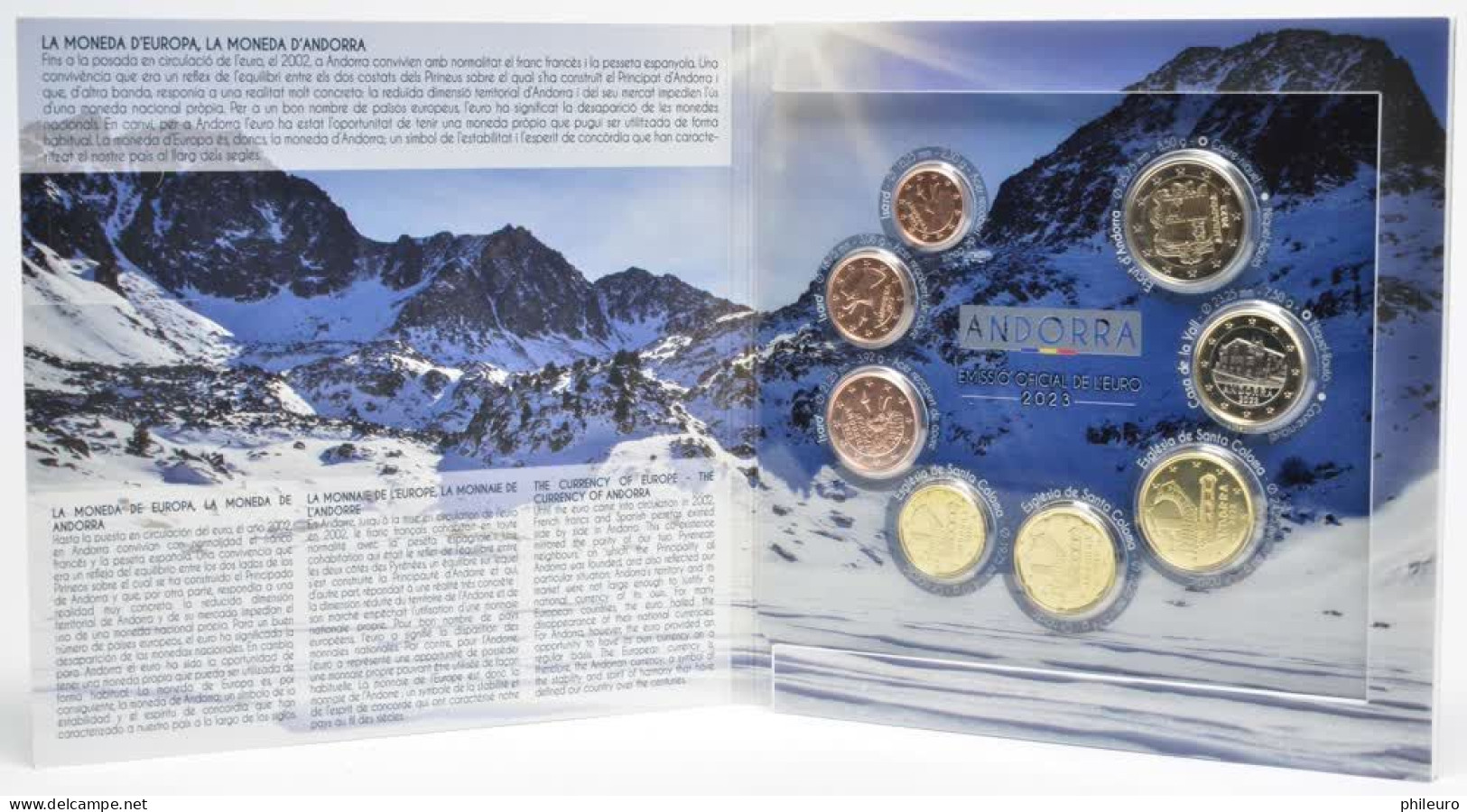 Andorre 2023 : Coffret BU Des 8 Pièces - Disponible En France - Andorre