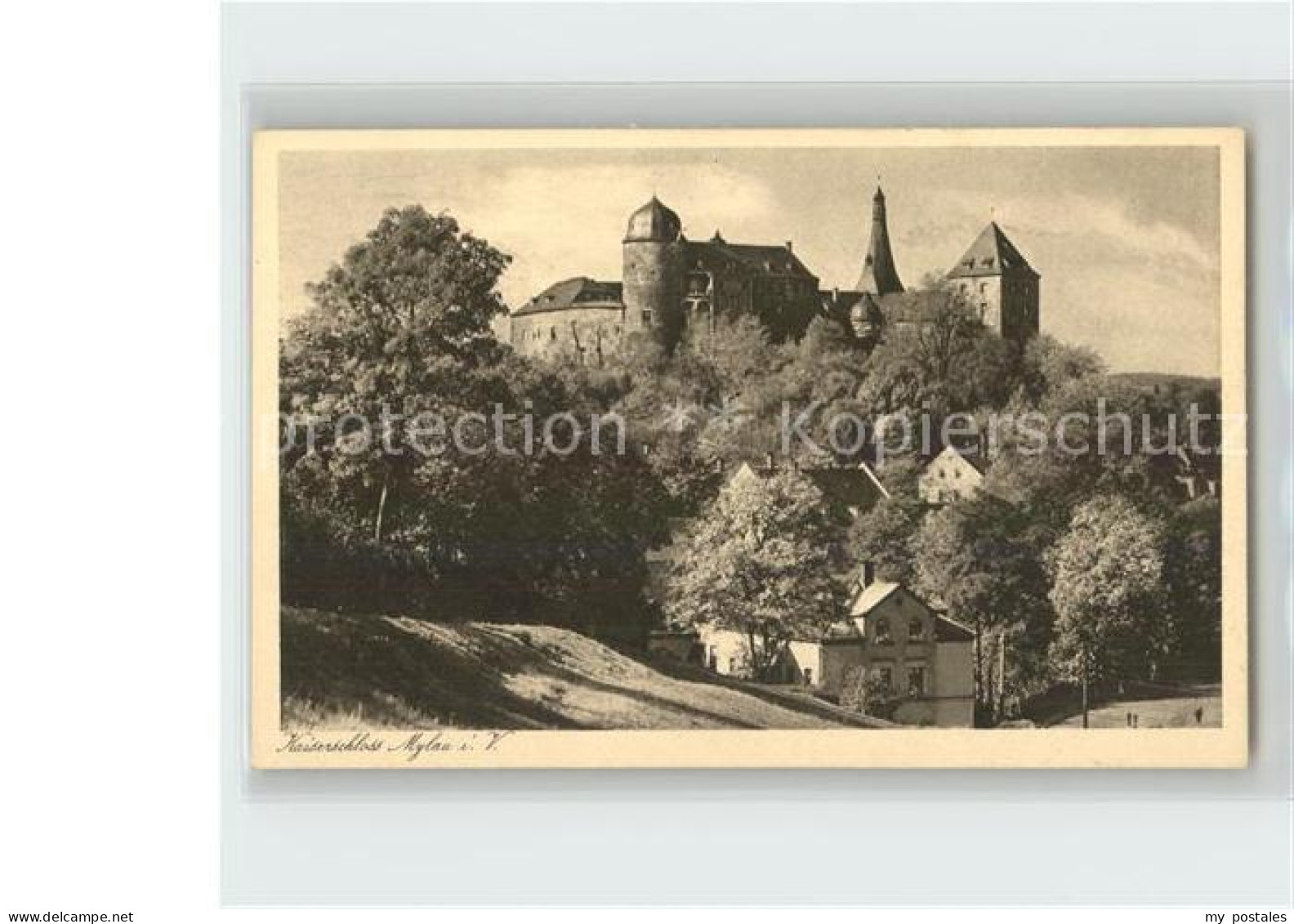 42214700 Mylau Kaiserschloss Altdeutsche Schlossschaenke Kupfertiefdruck Mylau - Mylau