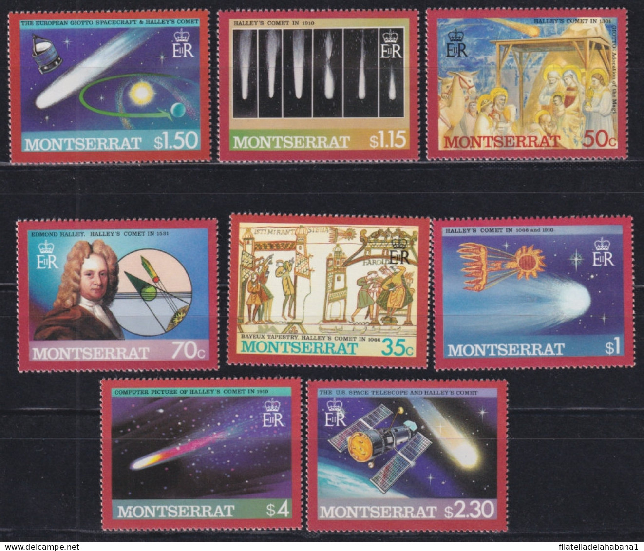 F-EX45355 MONTSERRAT MNH 1986 SPACE COSMOS HALLEY COMET.  - América Del Norte