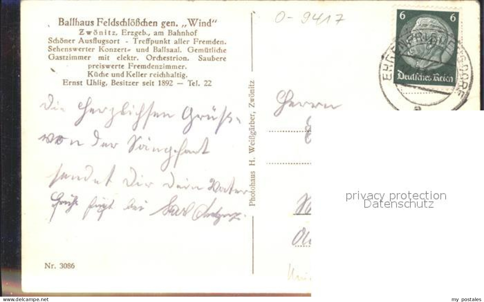 42213358 Zwoenitz Ballhaus Feldschloesschen  Zwoenitz - Zwoenitz