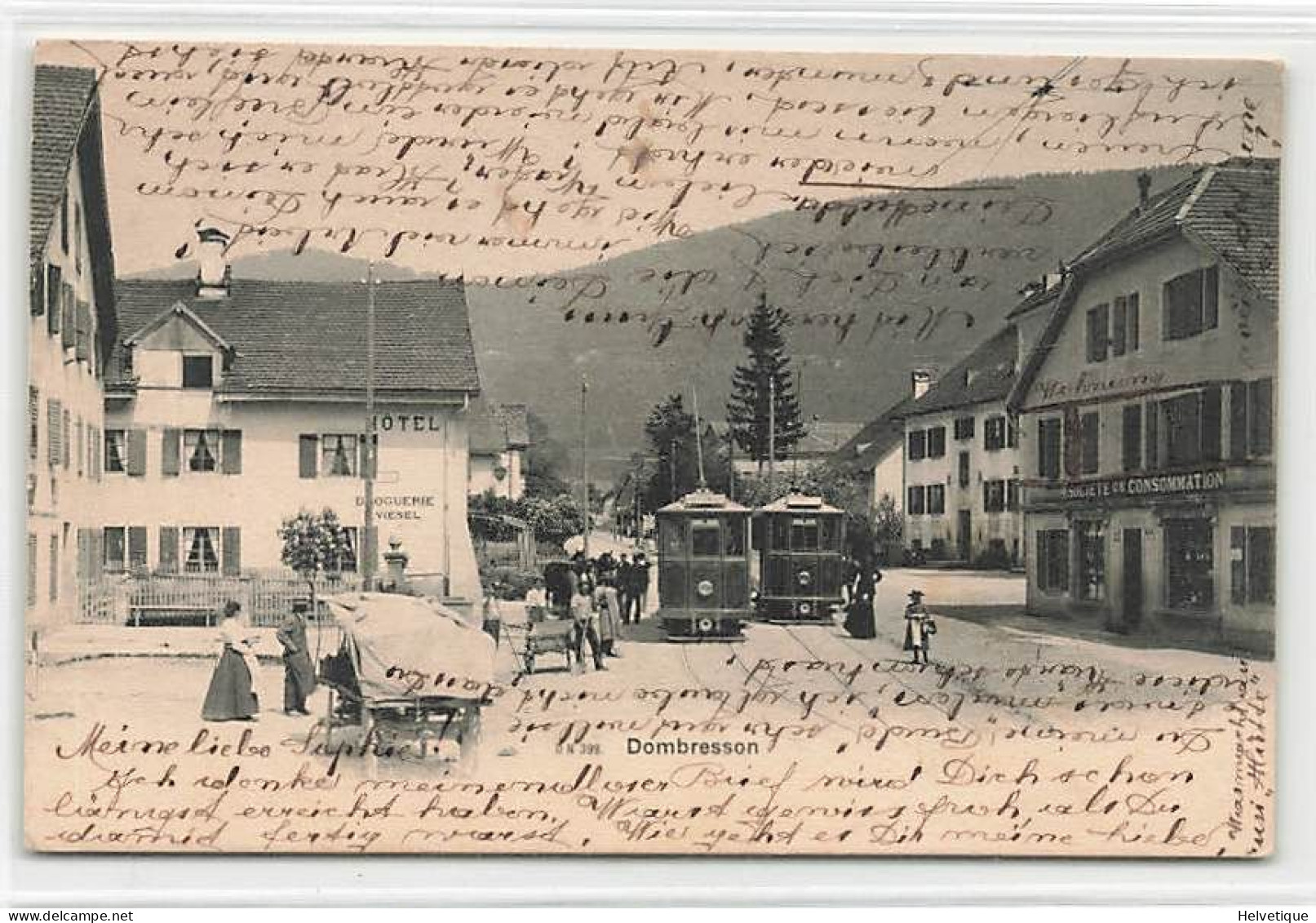 Dombresson Val De Ruz Tram Train Bahn 1904 - Dombresson 