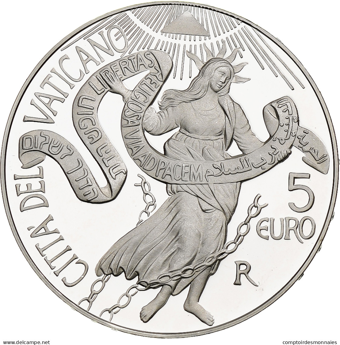 Vatican, 5 Euro, Pape Benoit XVI, BE, 2011, Rome, Argent, FDC - Vaticaanstad