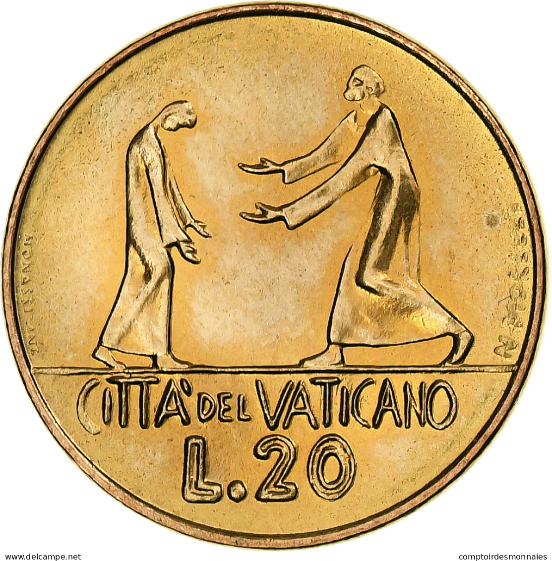 Cité Du Vatican, Paul VI, 20 Lire, 1978, Rome, Bronze-Aluminium, FDC, KM:135 - Vatican
