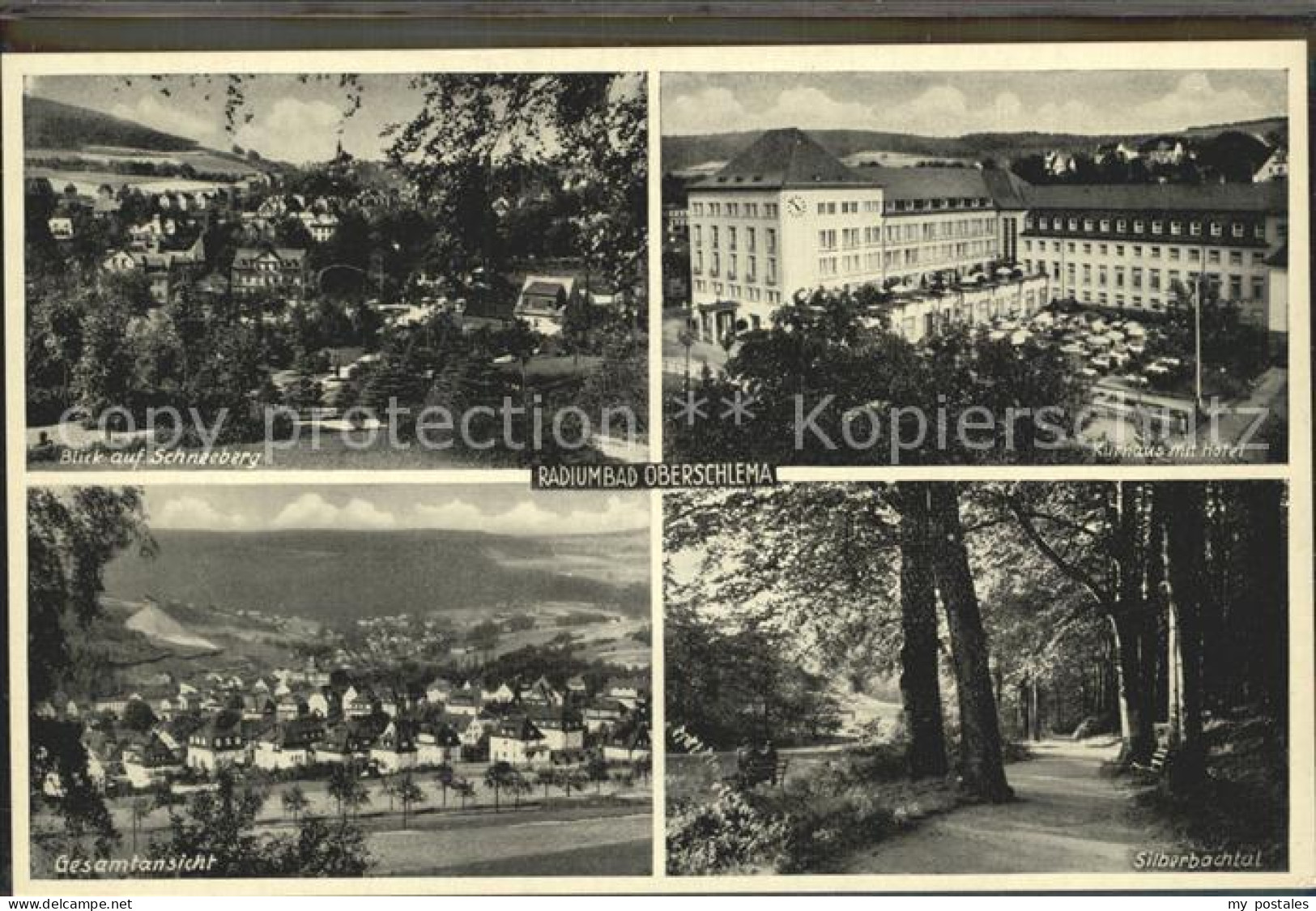 42208331 Oberschlema Erzgebirge Gesamtansicht Schneeberg Radiumbad Kurhaus Hotel - Bad Schlema