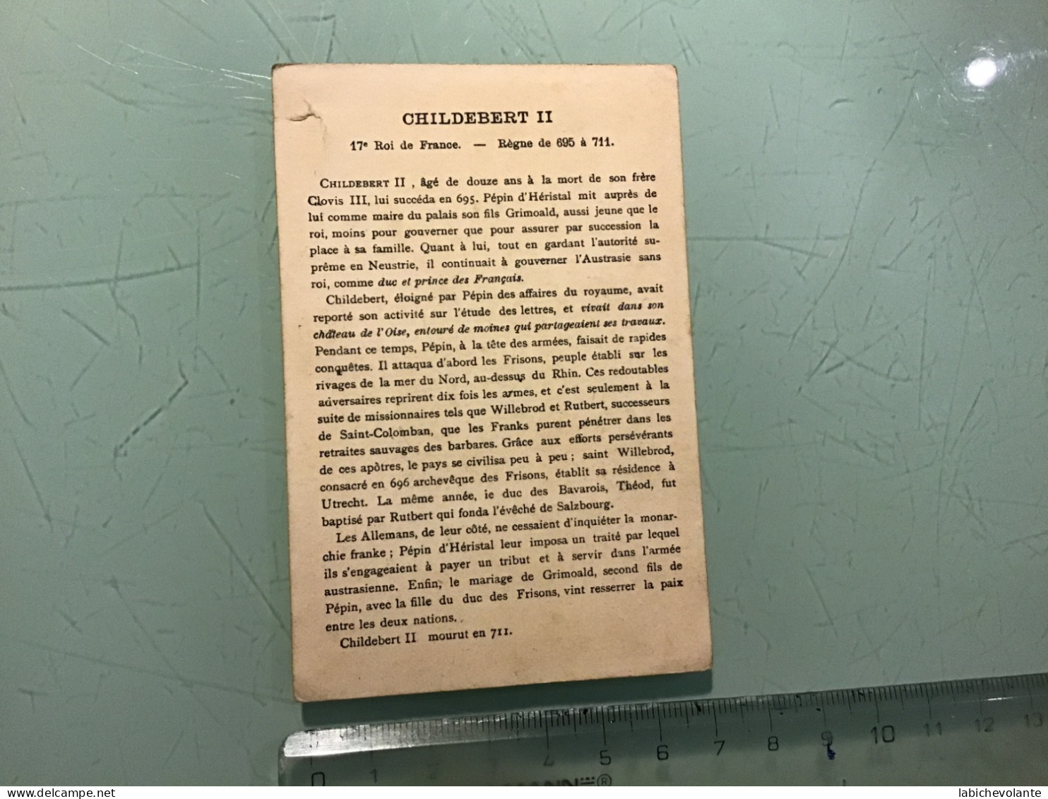 Chromo - Image - CHILDEBERT II - ROI DE FRANCE - Artis Historia