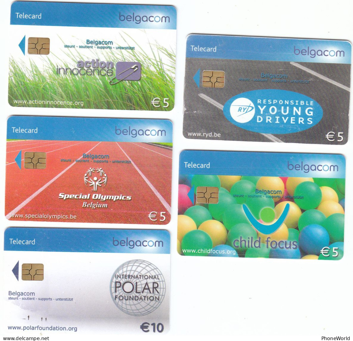 Belgacom Supports 2009 Full Set, Used Condition As Scan - Mit Chip