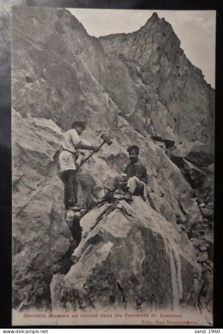 Lessines - Carrières - Ouvriers Mineurs Au Travail Dans Les Carrières - Ed: Van Nieuwenhove - Circulé: 1911 - 2 Scans. - Lessines