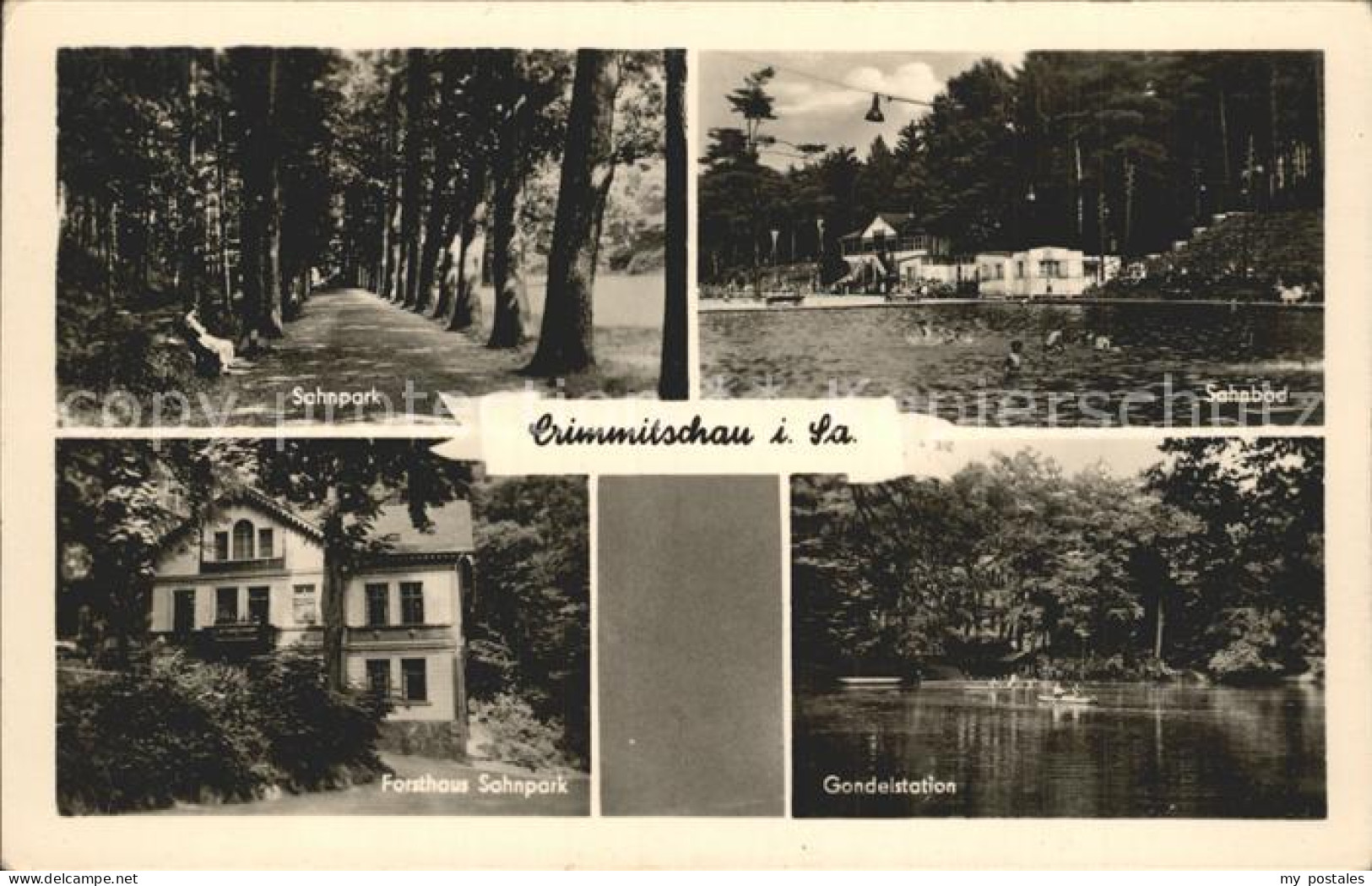 42206536 Crimmitschau Sahnpark Sahnbad Gondelstation Teich Gaststaette Forsthaus - Crimmitschau