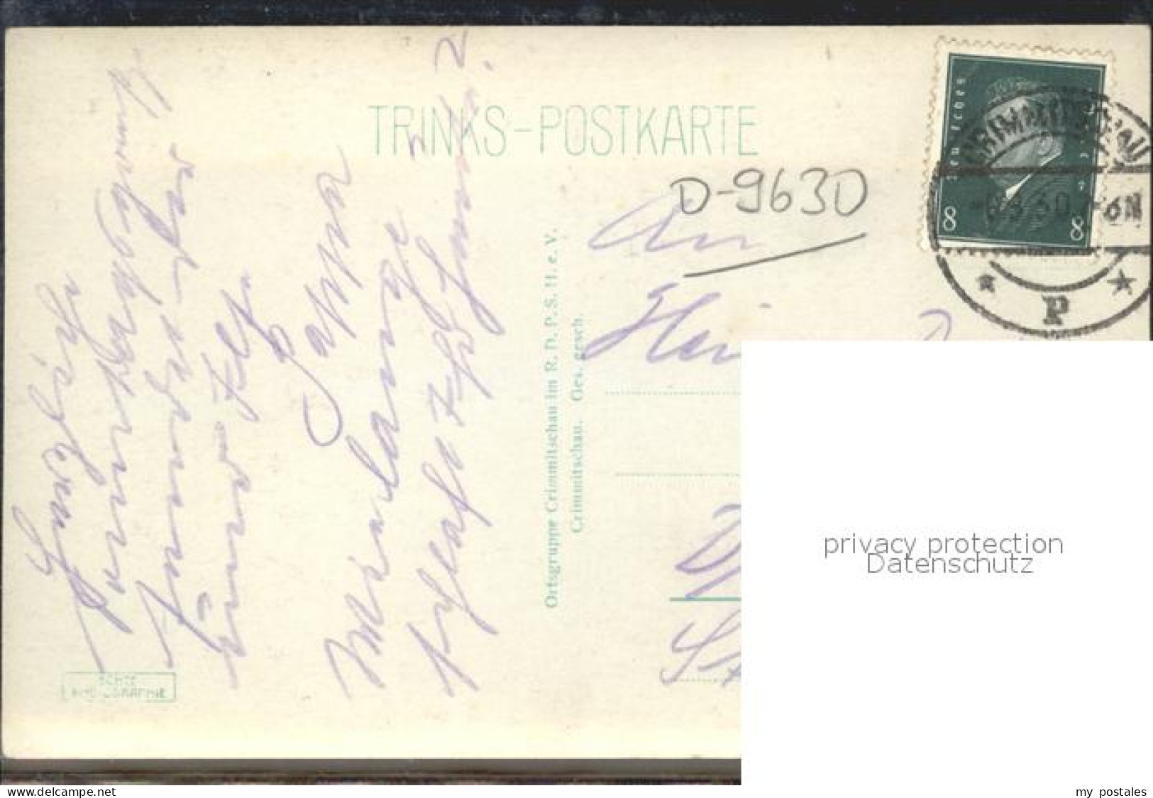 42206513 Crimmitschau Thiemestrasse Mit Stadtbank Trinks Postkarte Crimmitschau - Crimmitschau