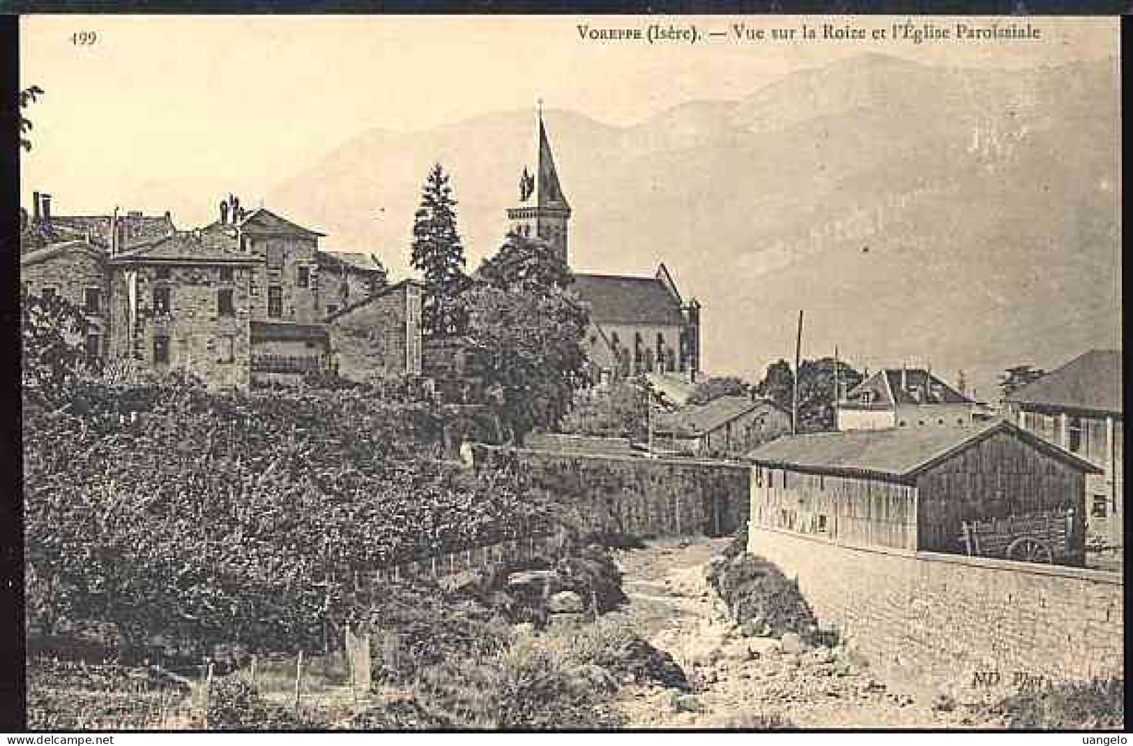 §208 VOREPPE - VUE SUR LA ROIZE ET L'EGLISE PAROISSIALE - Voreppe