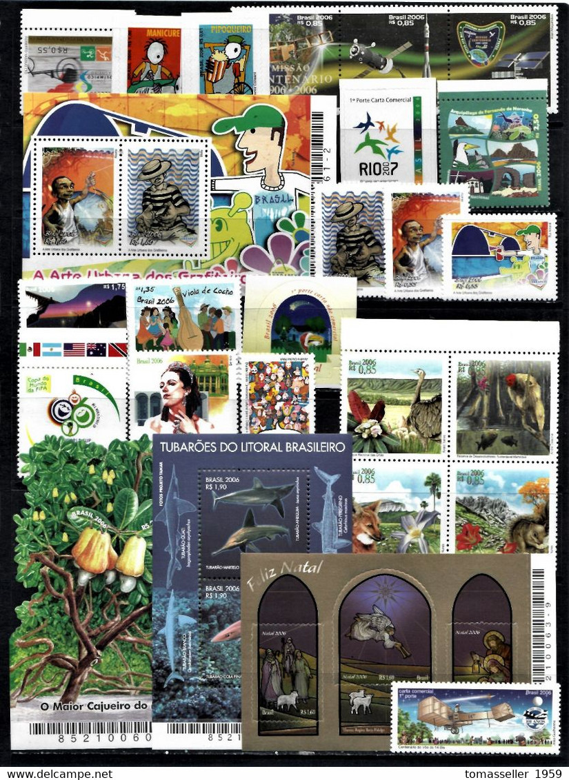 Brazil-2006-Full Year Set-18 Issues.MNH - Annate Complete