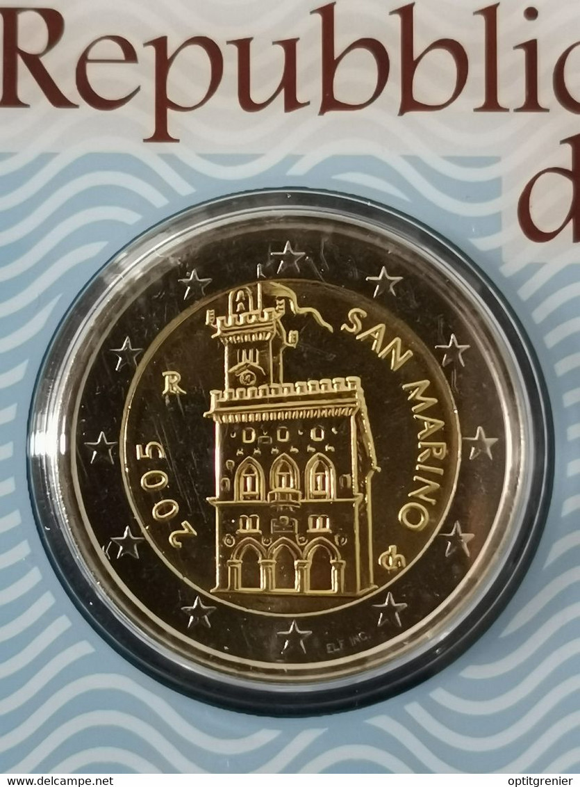 2 EURO 2005 SAINT MARIN SAN MARINO UNC & SCELLEE DU COFFRET / EUROS - San Marino