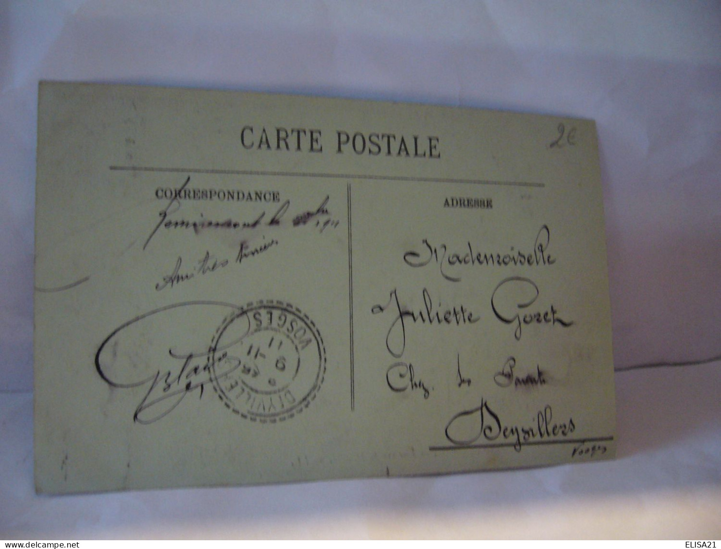 SAINT ETIENNE 88 VOSGES VUE SUR LA MOSELLE  CPA 1911 - Saint Etienne De Remiremont