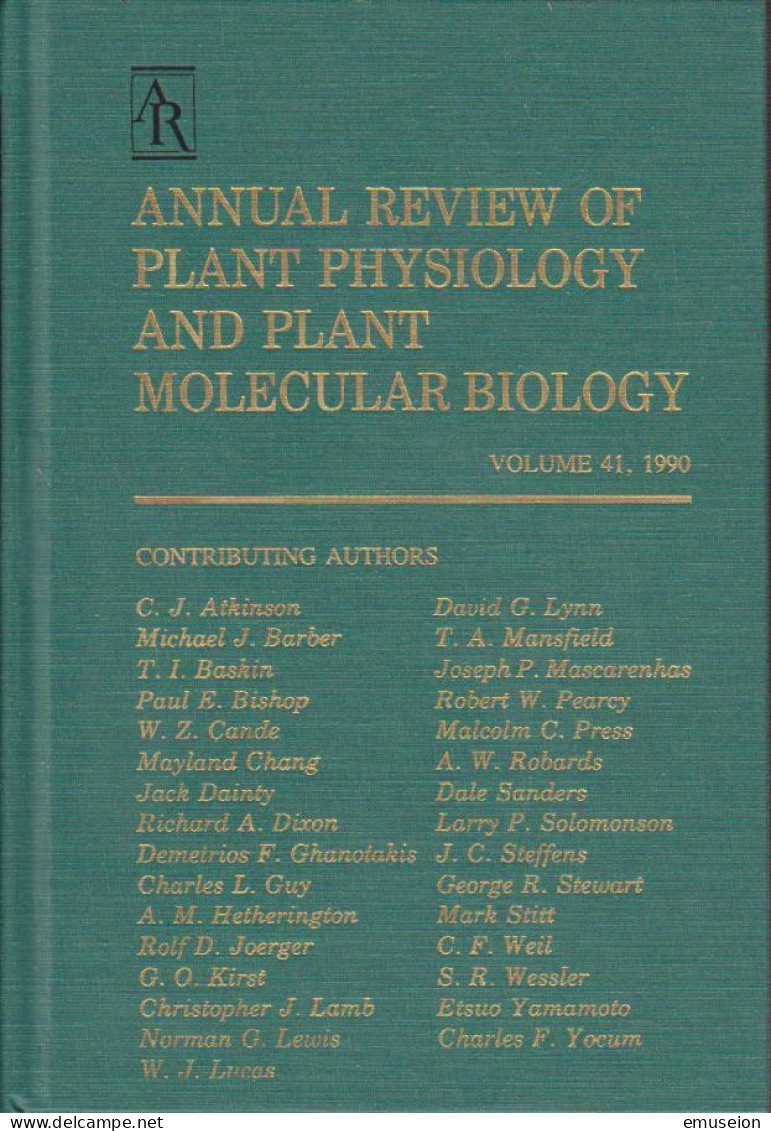 Annual Review Of Plant Physiology And Plant Molecular Biology: 1990 - Volume 41. (Annual Review Of Plant Biolo - Livres Anciens