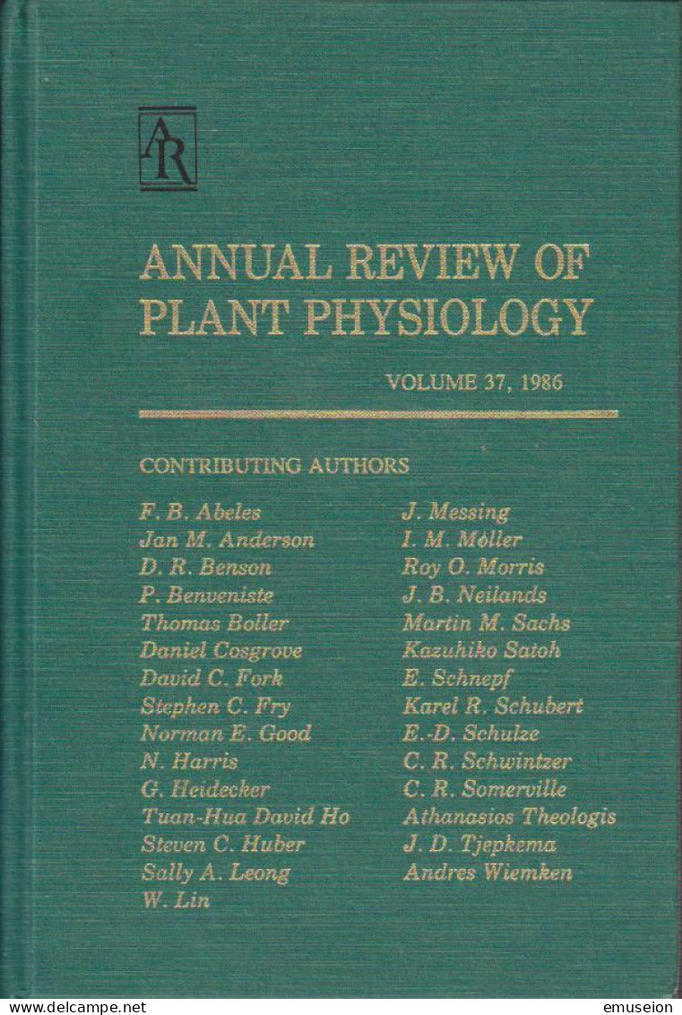 Annual Review Of Plant Physiology And Plant Molecular Biology: 1986 - Volume 37. (Annual Review Of Plant Biolo - Livres Anciens