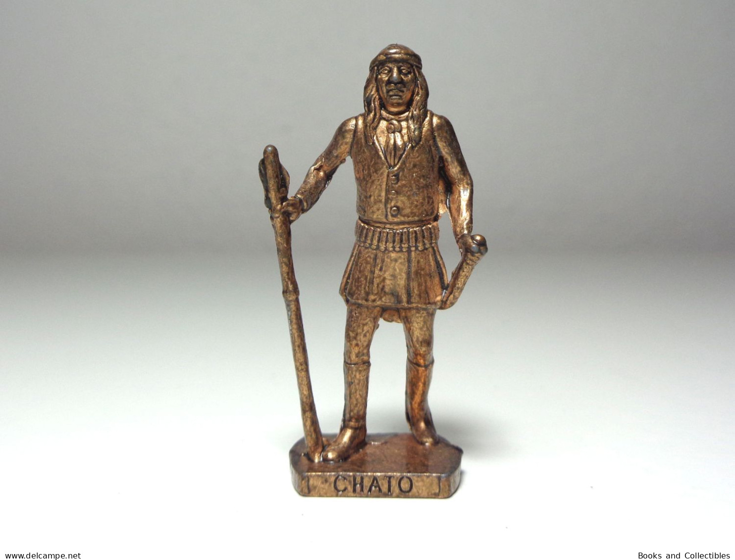 [KNR_0132] KINDER, 1985 - Famous Indian Chiefs II > CHATO / SCAME (40 Mm, Copper) - Metal Figurines