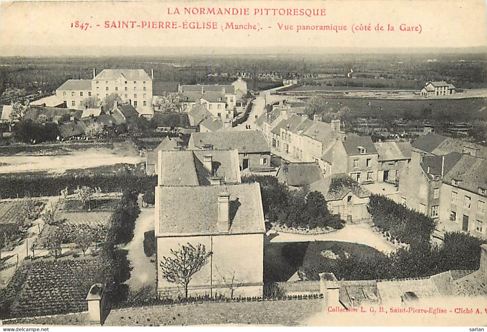 50 , ST PIERRE L'EGLISE , Vue Panoramique , Coté De La Gare  , * 414 12 - Saint Pierre Eglise