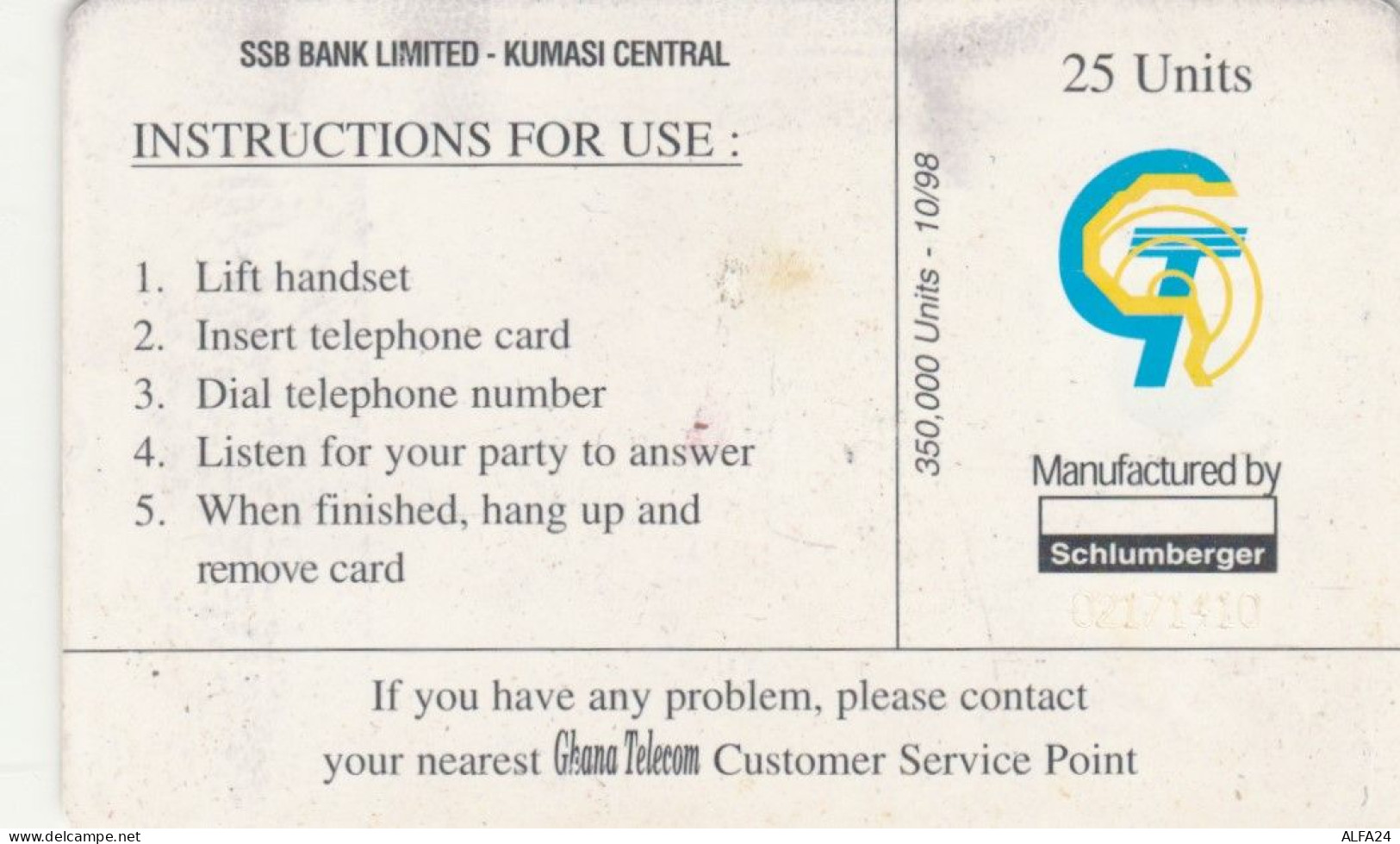 PHONE CARD GHANA  (E109.27.4 - Ghana