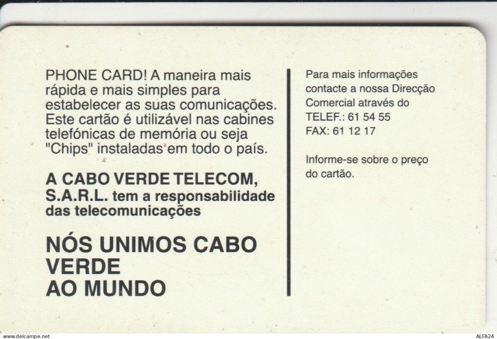 PHONE CARD CABO VERDE  (E109.27.1 - Capo Verde