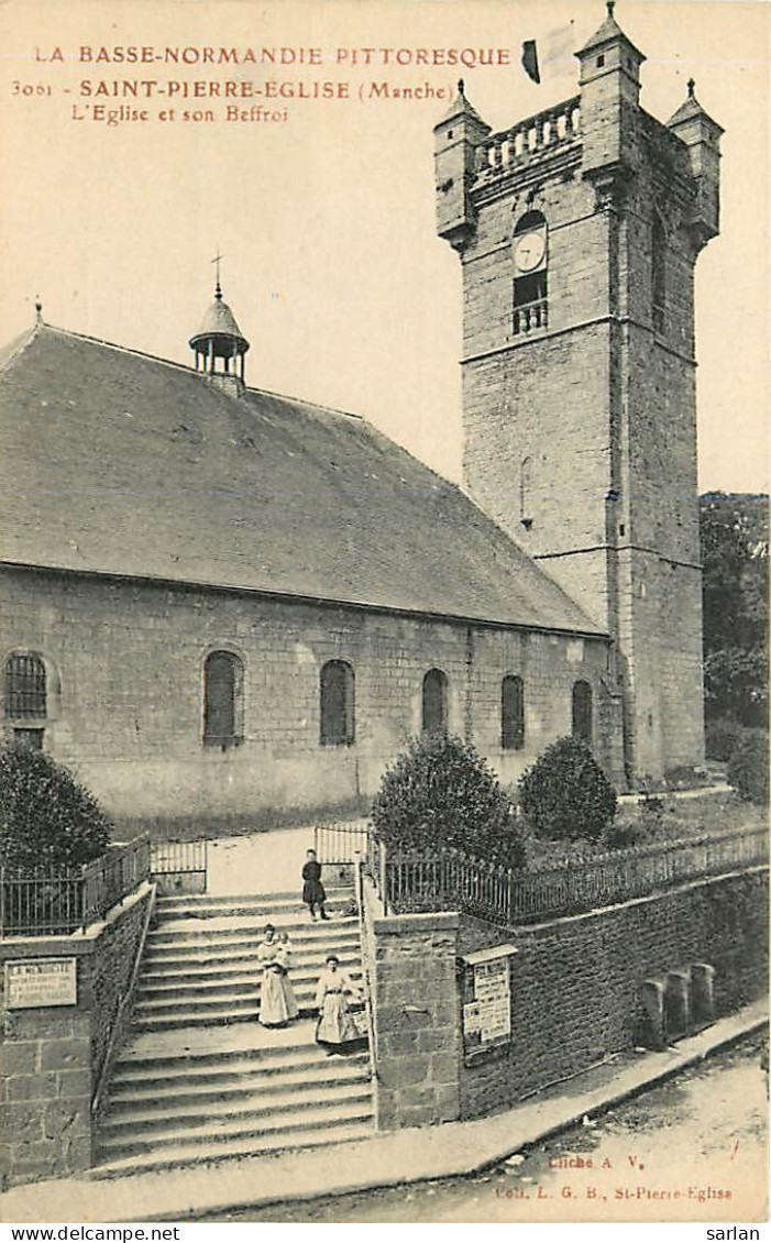 50 , ST PIERRE L'EGLISE , L'église Et Beffroi , * 414 31 - Saint Pierre Eglise