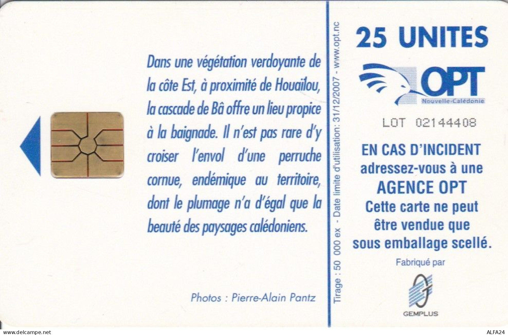 PHONE CARD NUOVA CALEDONIA  (E109.20.7 - New Caledonia