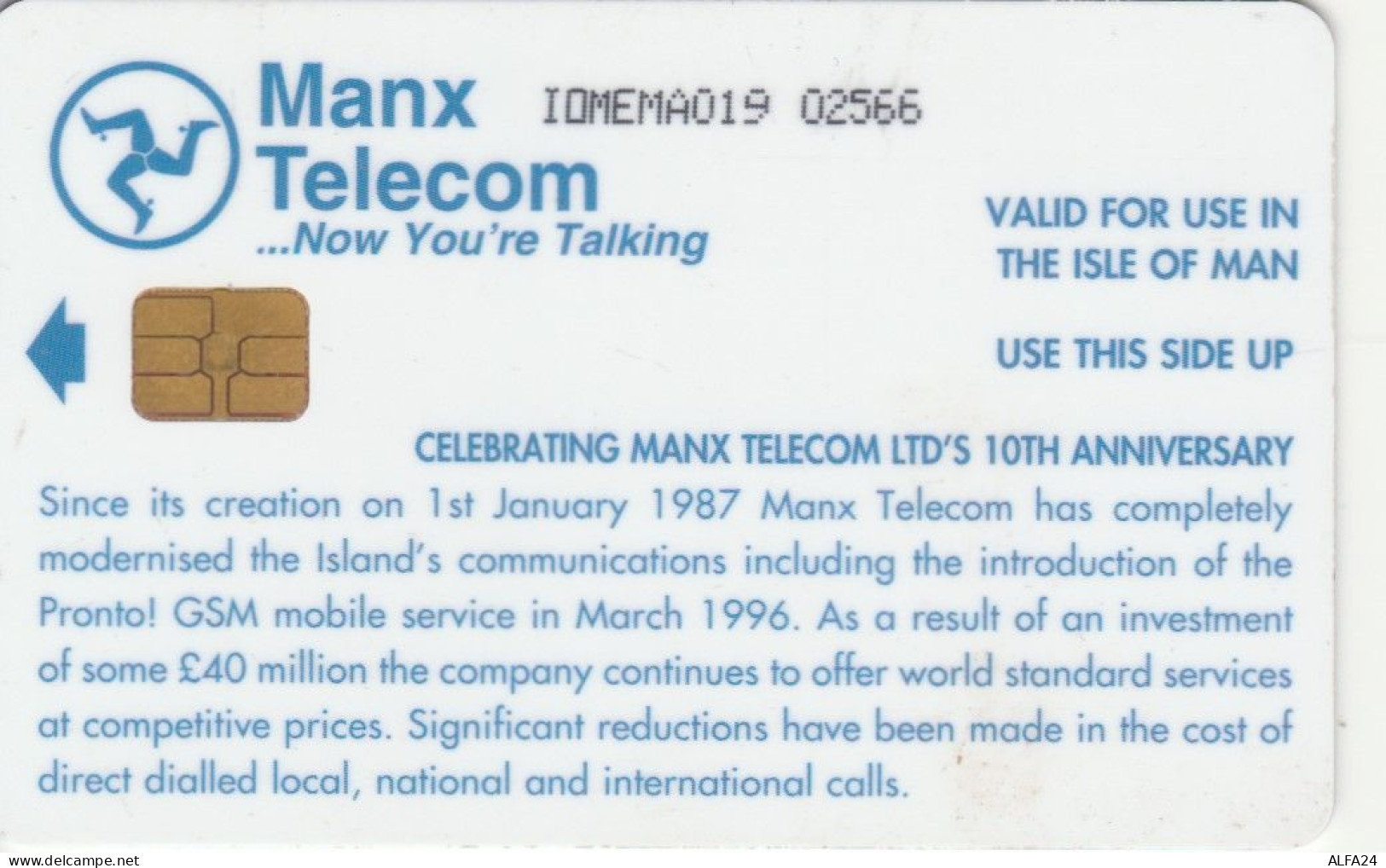 PHONE CARD ISLE OF MAN  (E109.22.5 - Isla De Man
