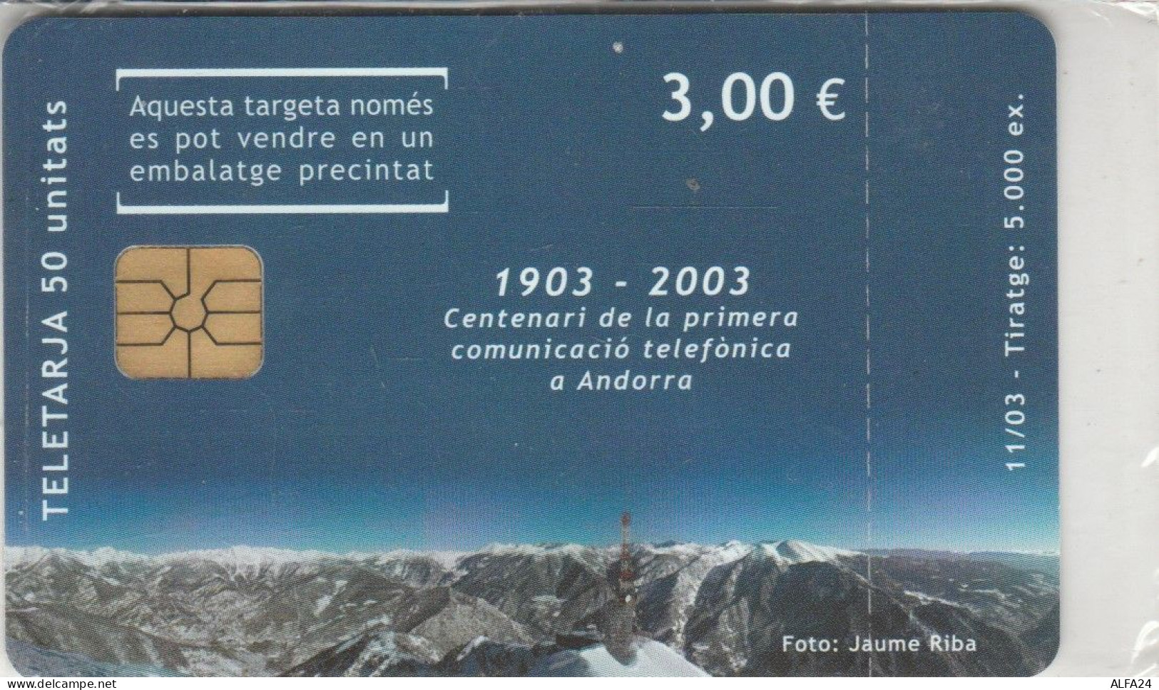 PHONE CARD ANDORRA TIR 5000 NEW BLISTER  (E109.17.2 - Andorre