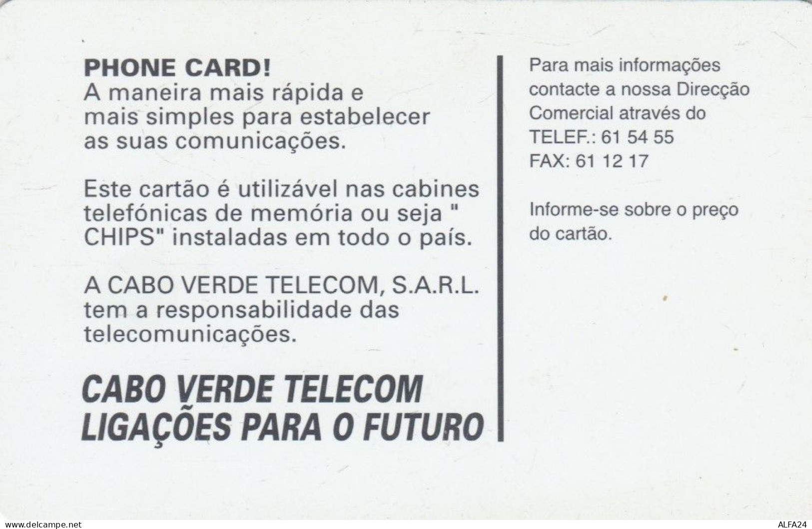 PHONE CARD CABO VERDE  (E109.15.6 - Cape Verde